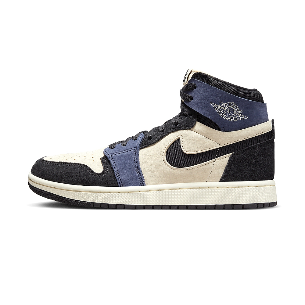 Nike Air Jordan 1 ZM Air CMFT 2 女黑白藍喬丹經典休閒鞋DV1305-104