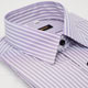 金安德森 紫色白條紋黑扣吸排窄版長袖襯衫fast product thumbnail 1