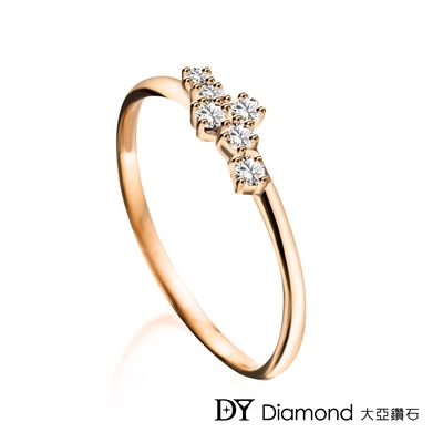 DY Diamond 大亞鑽石 L.Y.A輕珠寶 18K玫瑰金 時尚 鑽石線戒
