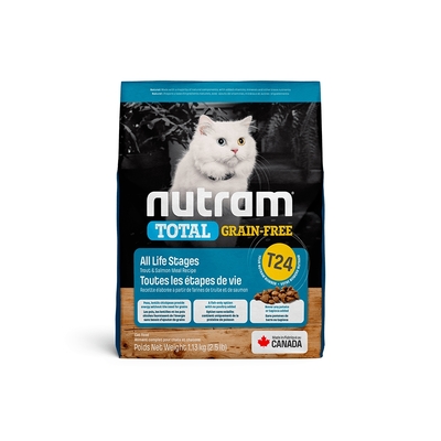 Nutram紐頓_無穀挑嘴T24全齡貓1.13kg 鮭魚+鱒魚 貓糧 貓飼料