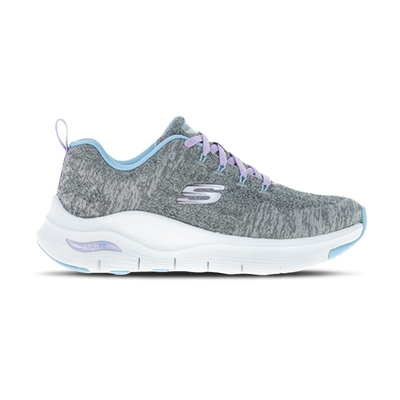 Skechers Arch Fit 女鞋 灰紫色 寬楦 回彈 避震 支撐 休閒鞋 149414WCCLV