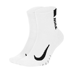 Nike 襪子 Multiplier Running Ankle Socks 男女款 白 中筒 長襪 兩雙入 SX7556-100