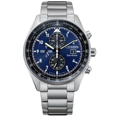 CITIZEN星辰 Chronograph 沉穩限定光動能計時男錶-CA0770-81L-42.5mm