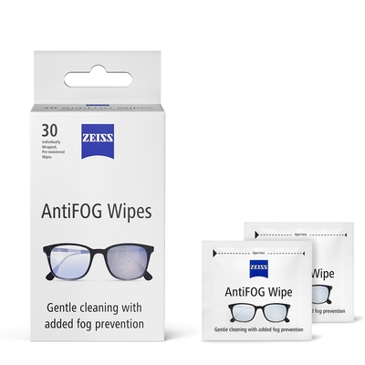 蔡司 Zeiss AntiFog Wipes 專業光學清潔防霧拭鏡紙 30張/盒裝x2