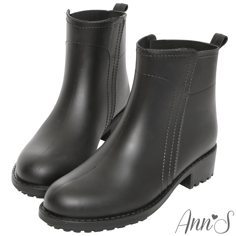 Ann’S降雨量高-經典素面短筒雨靴