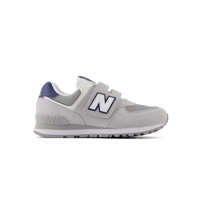 New Balance 中童 灰色 運動 童鞋 魔鬼氈 小朋友 緩震 輕量 網布 透氣 黏帶 休閒鞋 PV574ESB