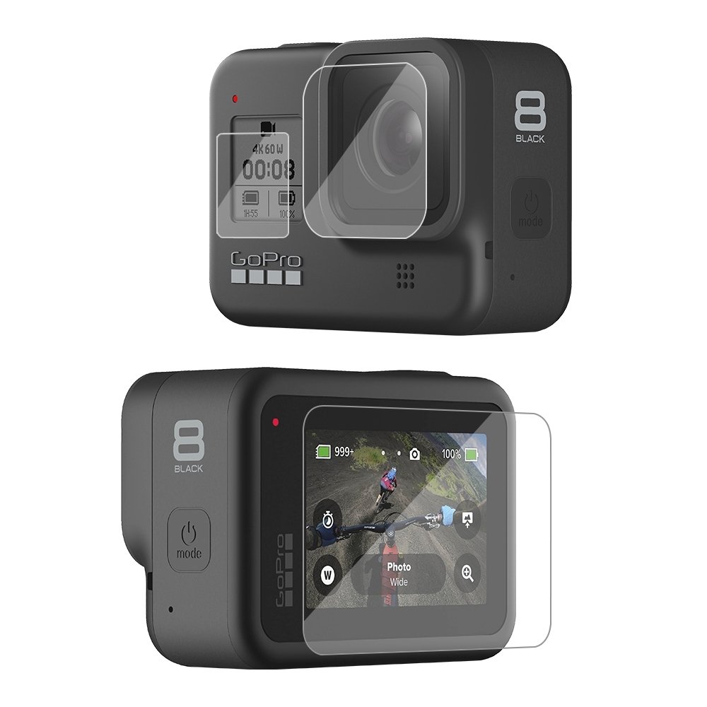 Hh 鋼化玻璃保護貼系列gopro Hero 8 Black 螢幕 鏡頭 前螢幕 Go Pro副廠配件 Yahoo奇摩購物中心