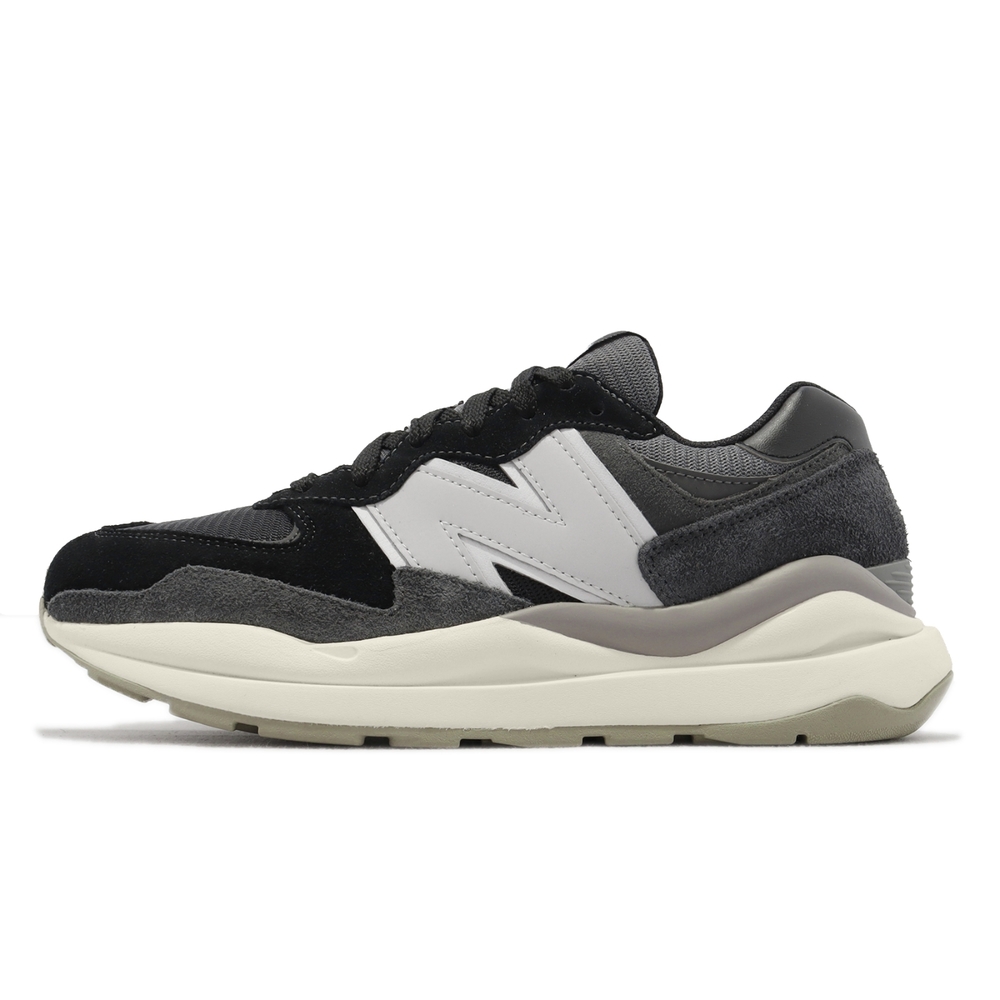 New Balance 休閒鞋57/40 男鞋女鞋黑灰碳灰麂皮5740 NB 反光情侶