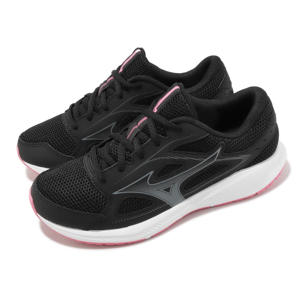 Mizuno 慢跑鞋 Maximizer 26 寬楦 女鞋 黑 白 基本款 緩震 運動鞋 美津濃 K1GA2401-21