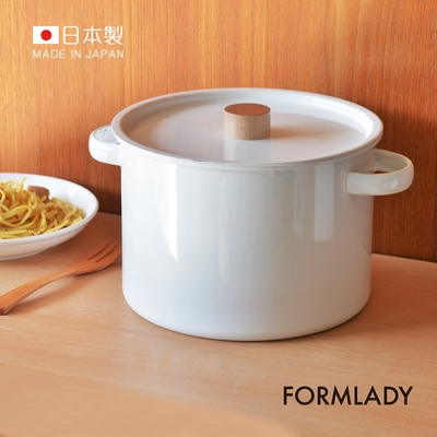 日本FORMLADY 小泉誠 kaico日製雙耳琺瑯義大利麵鍋(附蓋&瀝水籃)-5.7L