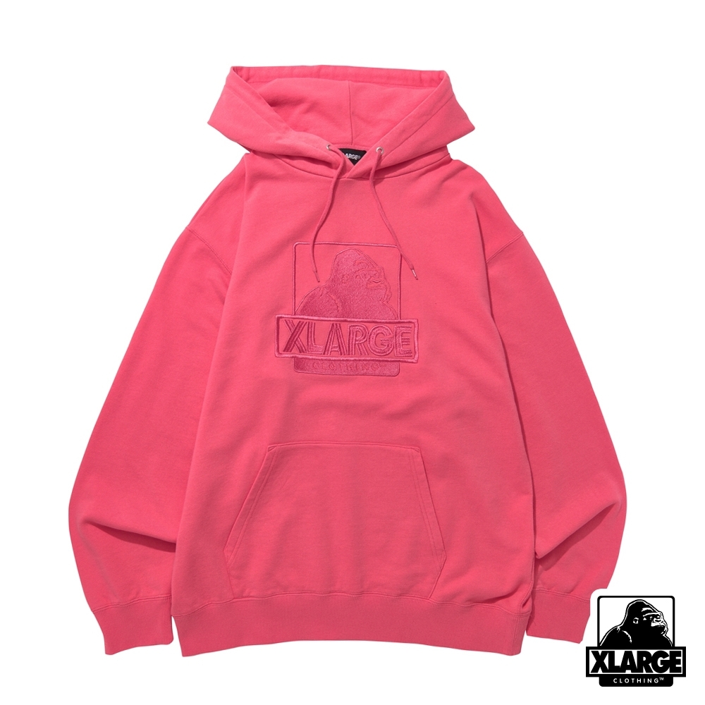 XLARGE EMBROIDERY OG PULLOVER 連帽上衣-粉