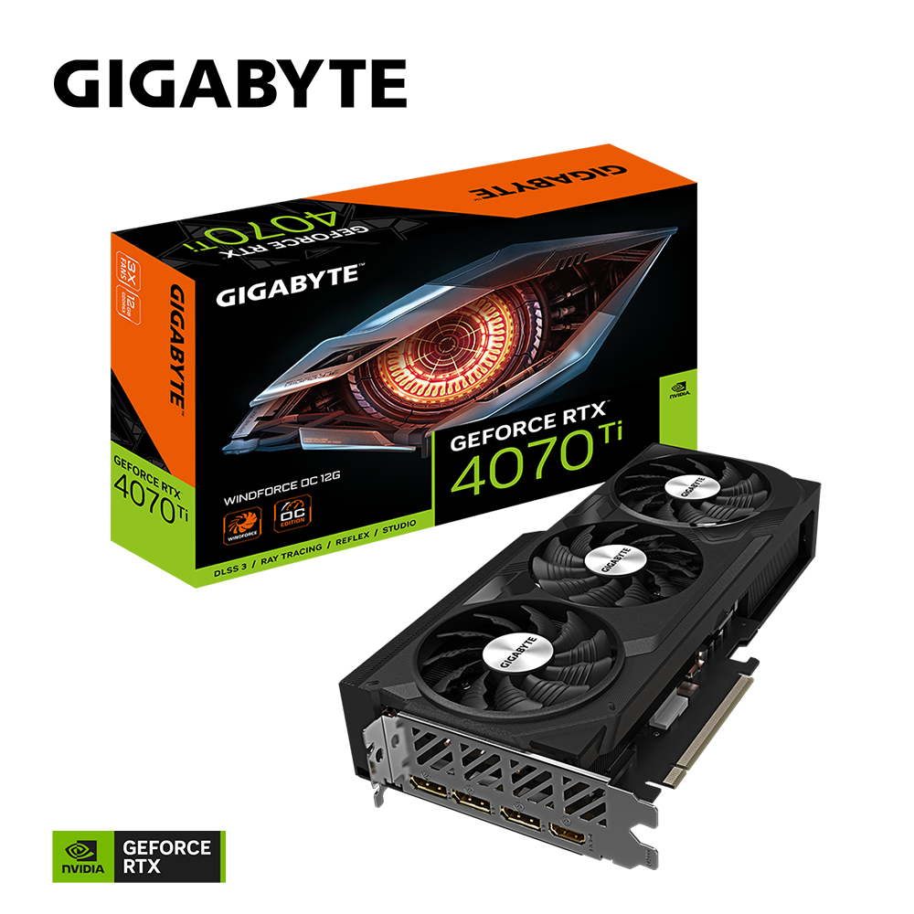 GIGABYTE 技嘉 GV-N407TWF3OC-12GD GeForce RTX 4070 Ti WINDFORCE OC 12G 顯示卡