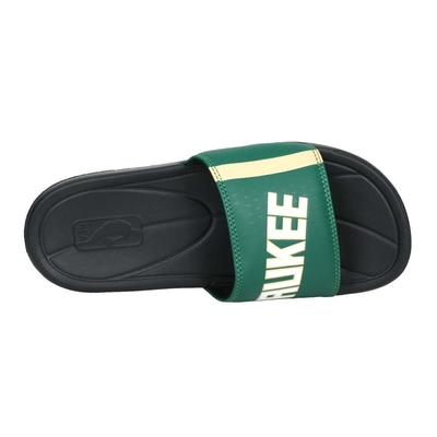 NBA 男女限量-隊徽拖鞋-公鹿隊-台灣製 海邊 戲水 游泳 DSMIL-BLK01 黑綠白