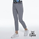 【Lynx Golf】女款素面經典款Lynx繡花迴紋帶設計窄管休閒九分褲-黑色 product thumbnail 2
