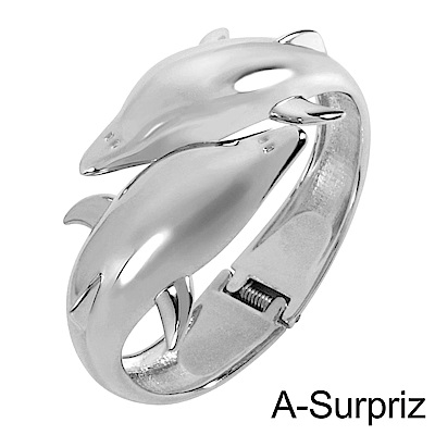 A-Surpriz 流線海豚金屬手環(銀)