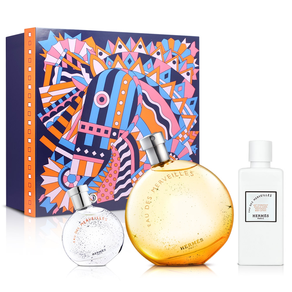 HERMES 愛馬仕橘采星光香水禮盒(淡香水100ml+小香7.5ml+身體乳80ml