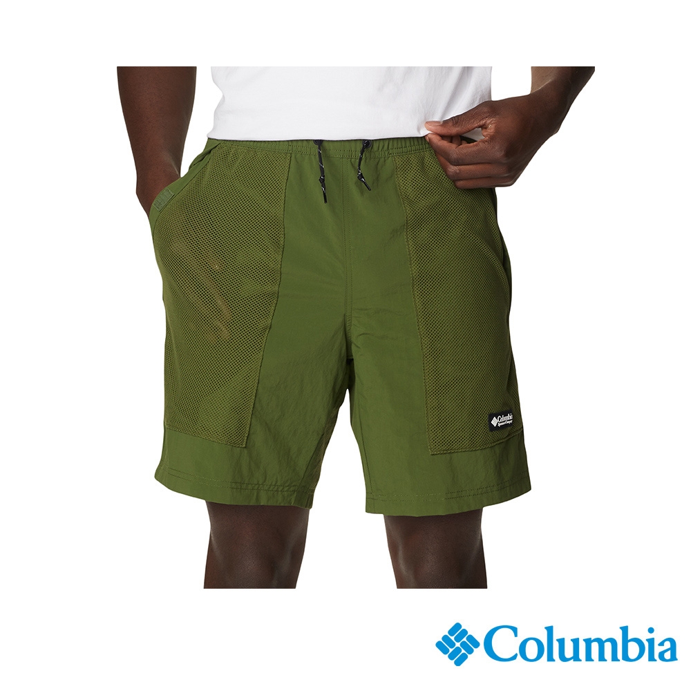 Columbia哥倫比亞 男款-UPF50防潑兩面穿短褲-印花 UAE53660GR / S23