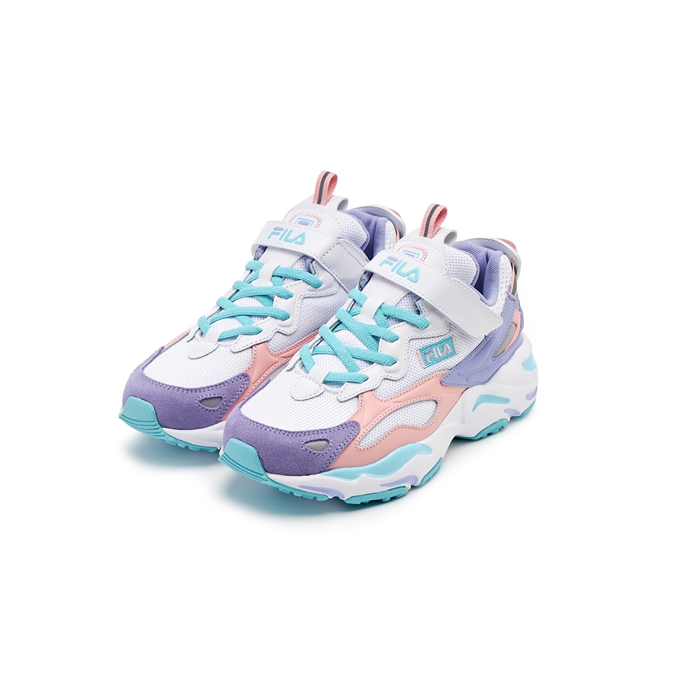 FILA KIDS RAY TRACER APEX 大童運動鞋-白/粉/紫 3-C147Y-148