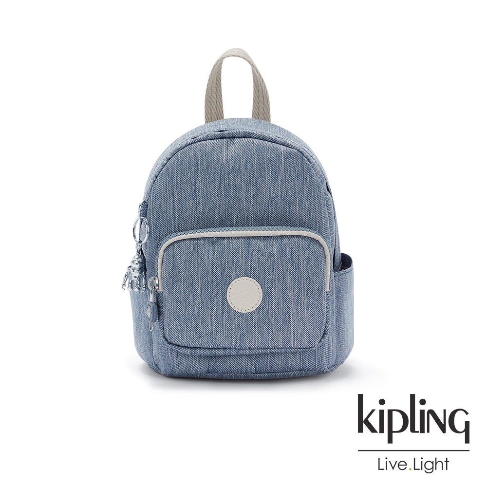 Kipling 淺色丹寧藍輕巧迷你後背包-MINI BACKPACK