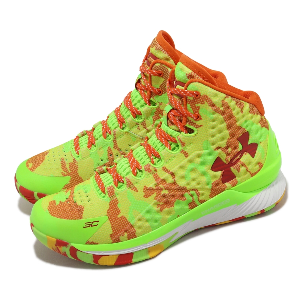 Under Armour 籃球鞋Curry 1 男鞋綠橘聯名1代Sour Patch Kids 軟糖UA