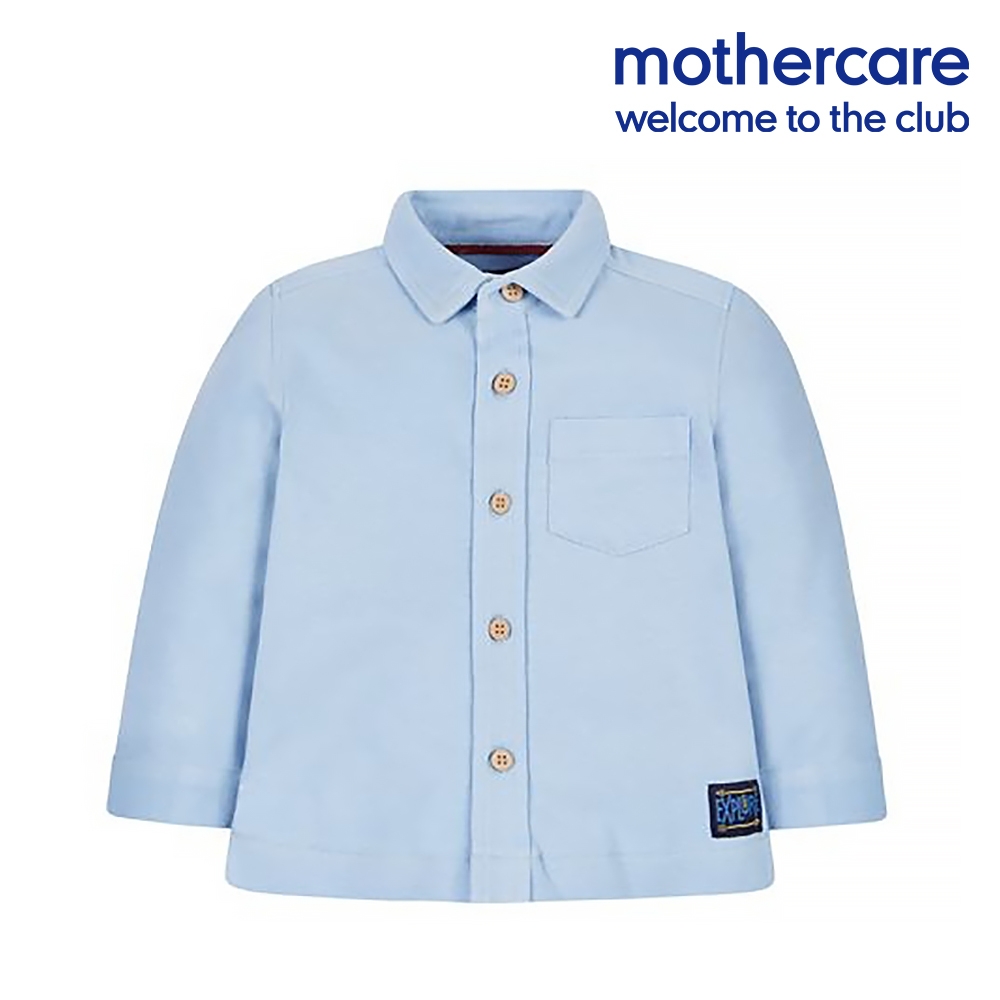 mothercare 專櫃童裝 淺藍紳士長袖襯衫 (1-3歲)