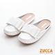 ZUCCA-雙朵結車縫平底拖鞋-白-z6818we product thumbnail 1