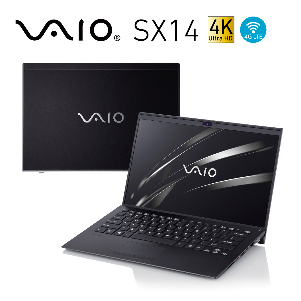 VAIO SX14 14吋4K日本製筆電i7-8565U/16G/512G/Pro深夜黑輕薄筆電