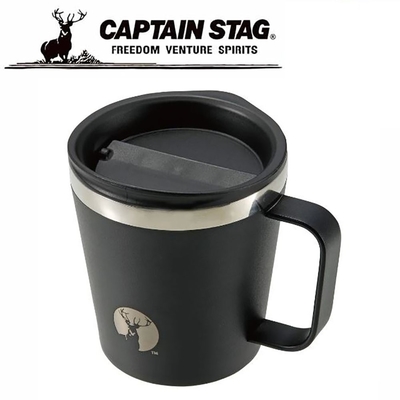 日本【鹿牌CAPTAIN STAG】泡麵馬克杯 450ml 黑色