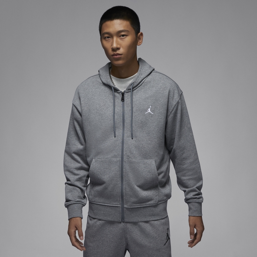 NIKE AS M J ESS FLC FZ HOODIE LB 男休閒外套-灰-FQ1867091