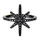 apm MONACO 黑晶鑽鑲飾流星設計純銀戒指-黑 product thumbnail 1