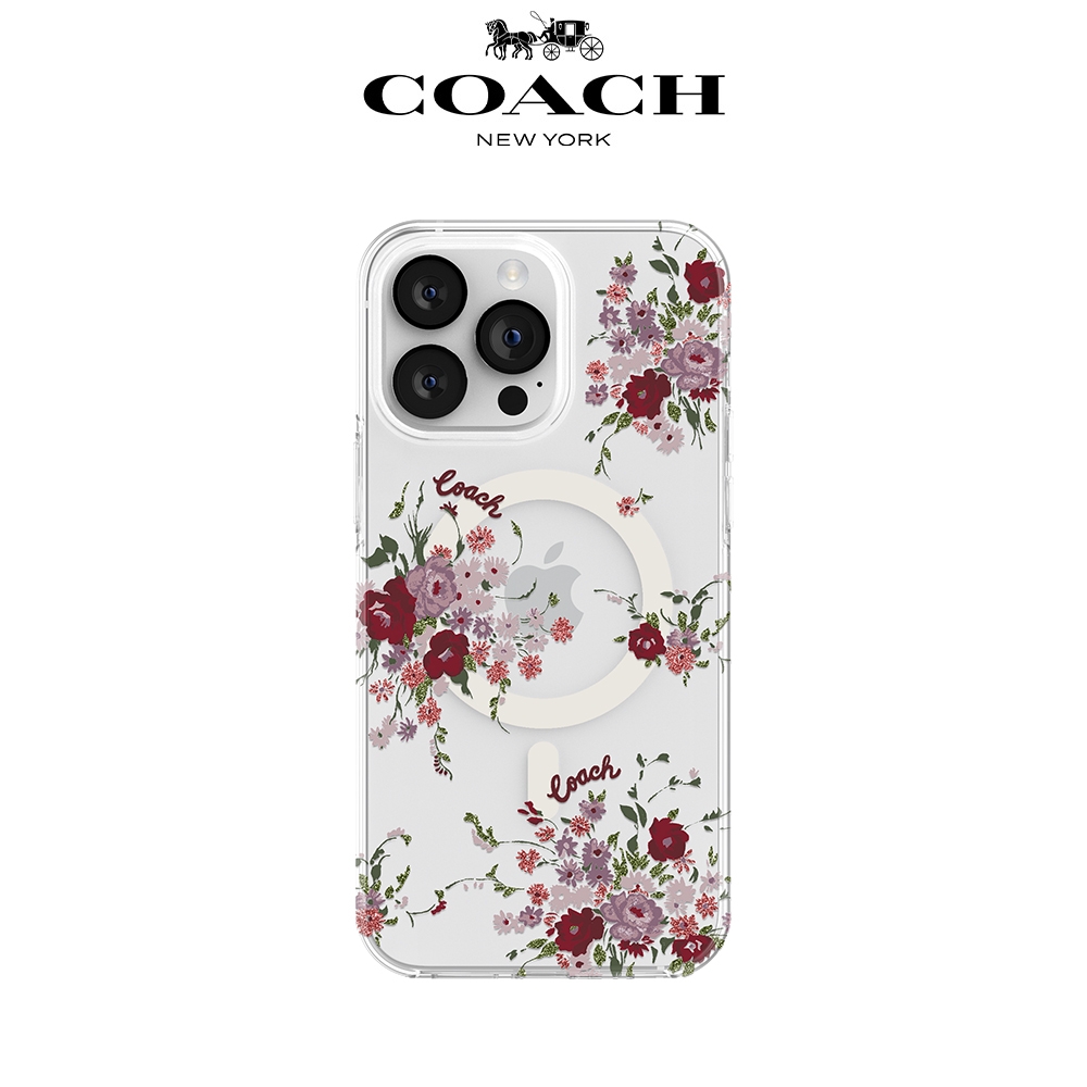 【COACH】iPhone 14 Pro Max MagSafe 精品防摔保護殼 花漾