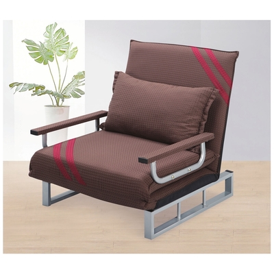 AS雅司-多莉咖啡色單人坐臥兩用沙發床-68×76×81公分