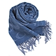 COACH 大C LOGO鈷藍色義大利製雙面羊毛圍巾(195 x 53cm) product thumbnail 1
