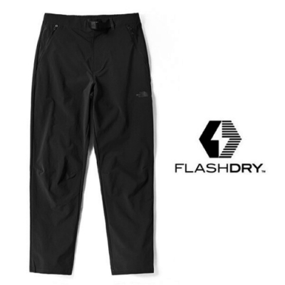 The North Face 男 4向彈性_FlashDry閃電快乾快排長褲_黑色 N