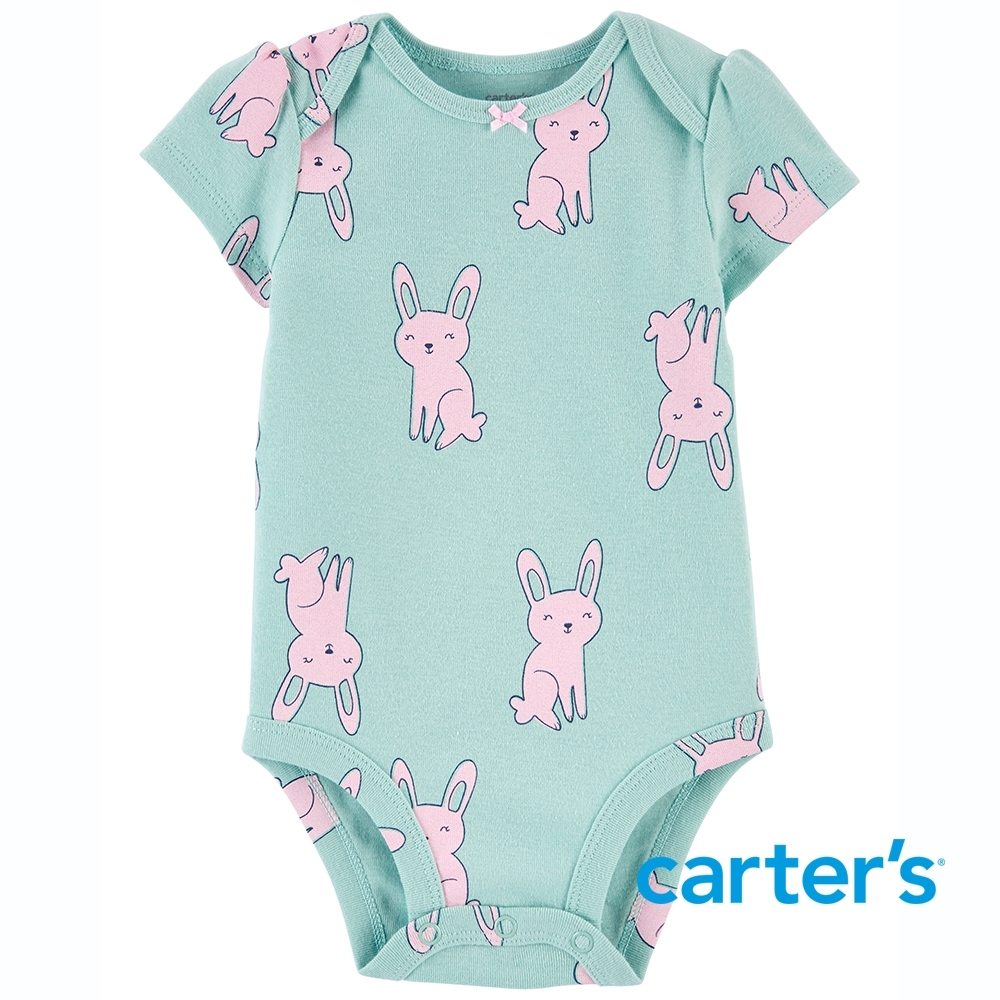 【Carter's】粉紅兔天地包屁衣(6M-24M)