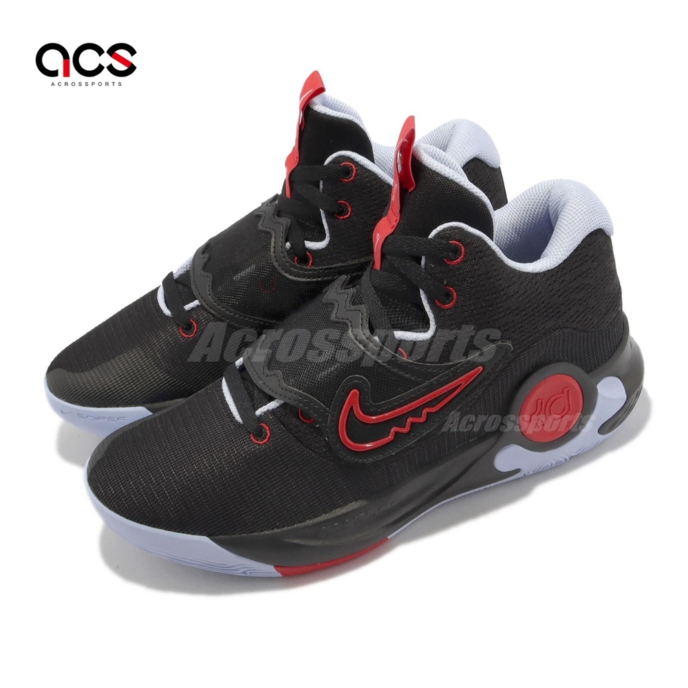 Nike 籃球鞋 KD Trey 5 X EP 男鞋 黑 紅 高筒 Bred 魔鬼氈 運動鞋 DJ7554-011