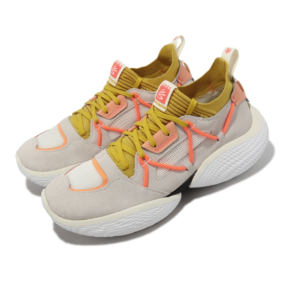 Under Armour 休閒鞋 Curry Flow Cozy 男鞋 灰 黃 緩震 襪套式 運動鞋 UA 3023815108