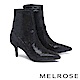 襪靴 MELROSE 現代時髦彈力金蔥尖頭高跟襪靴－藍 product thumbnail 1