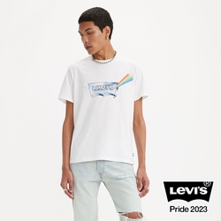 Levis Pride平權系列 男款 合身版短袖T恤 / 彩虹稜鏡Logo / 彩虹旗標