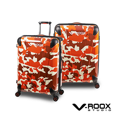 V-ROOX AXIS  26吋 紅磚迷彩 原創設計 防爆拉鏈可擴充行李箱