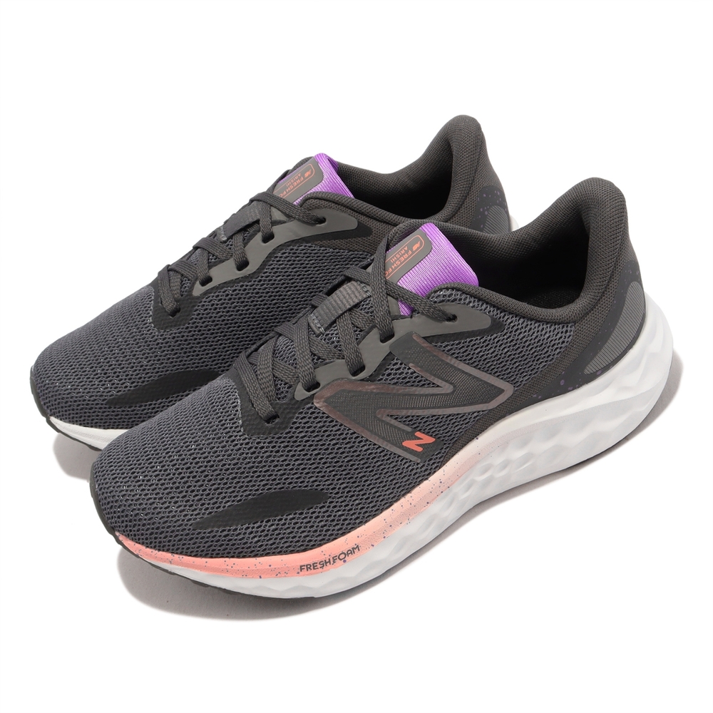 New Balance 慢跑鞋 Arishi V4 D Wide 女鞋 黑灰 粉 寬楦 緩震 針織 路跑 運動鞋 WARISPK4D