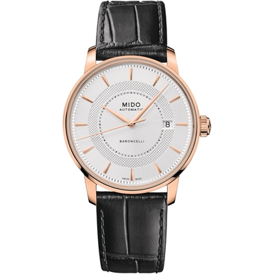 MIDO 美度 官方授權 BARONCELLI SIGNATURE 沉穩紳士機械錶M0374073603101-39mm