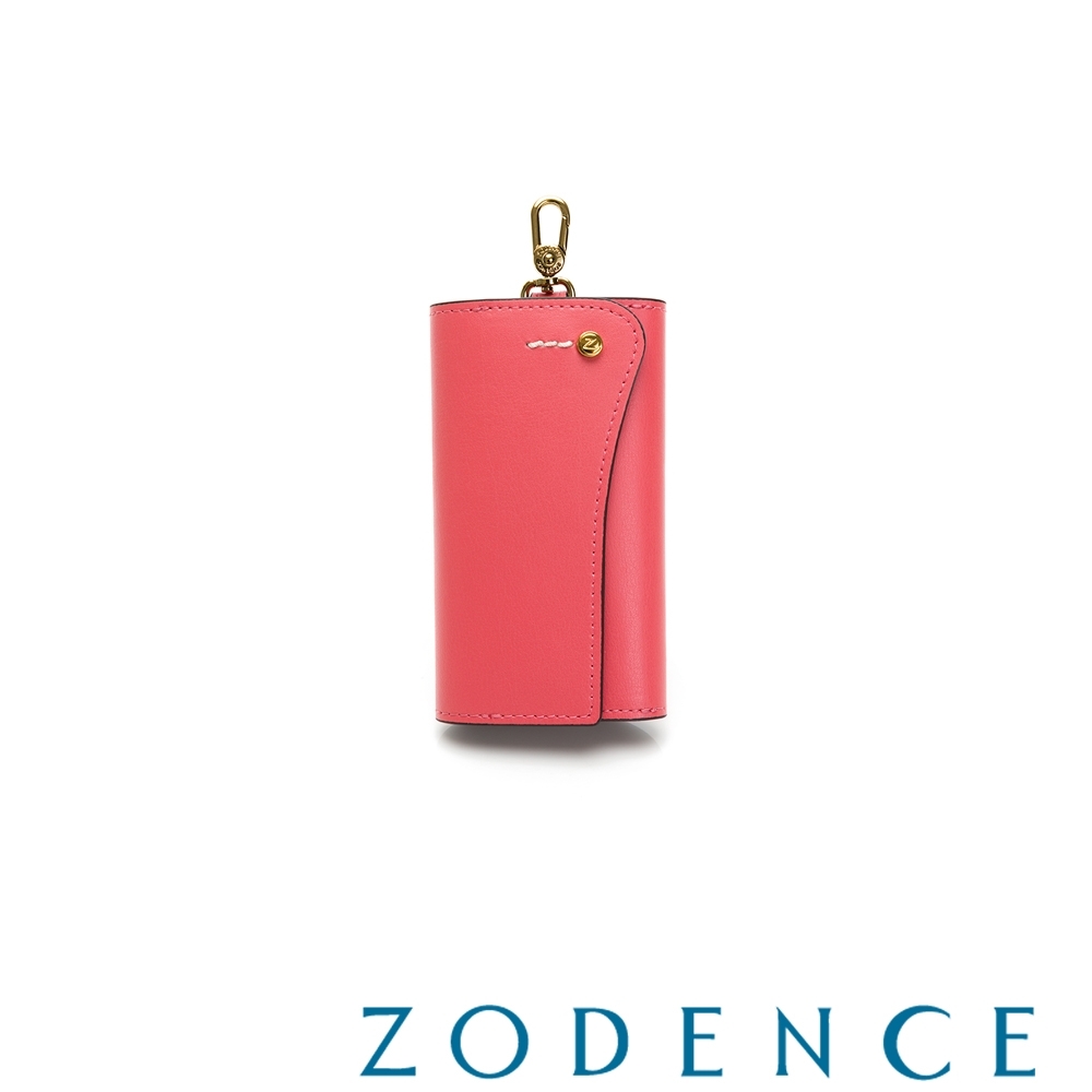 ZODENCE FLIP雙面牛皮鑰匙包 桃紅 product image 1