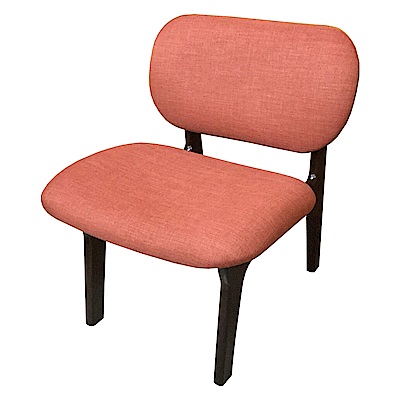 AS DESIGN雅司家具-Clara胡桃色橘布面實木餐椅-60x59x74cm