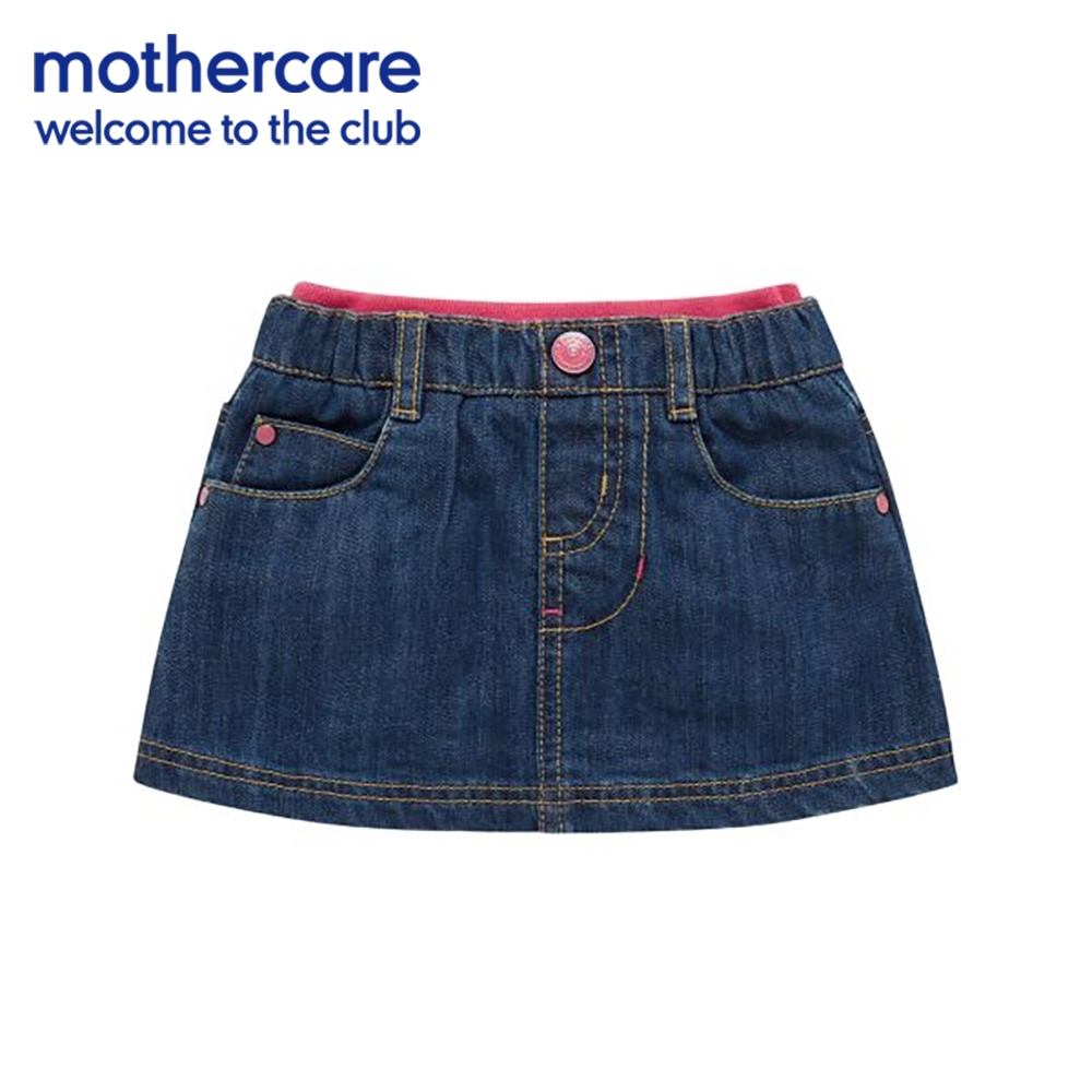 mothercare 專櫃童裝 亮粉伸縮單寧短裙/牛仔短裙 (3個月-5歲)