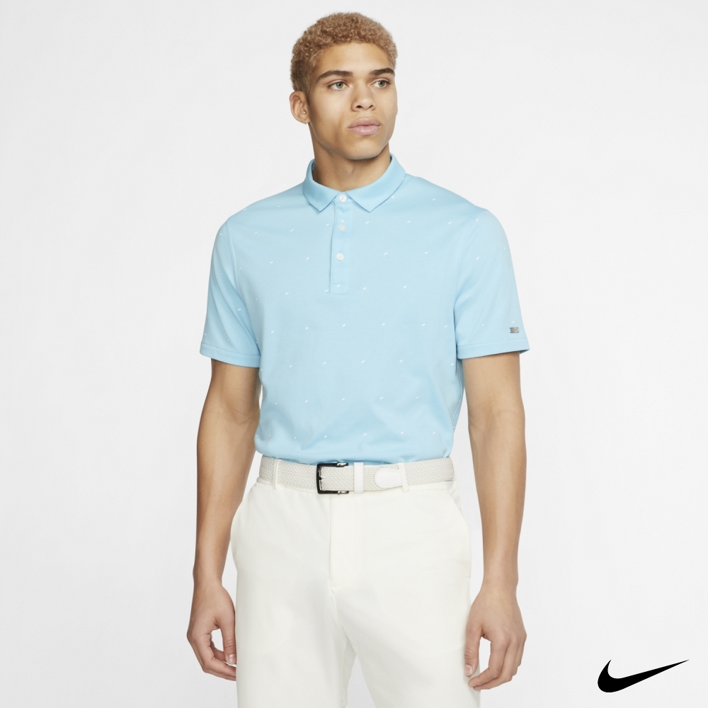 Nike Golf Dri-FIT Player 男 印花短袖Polo衫 淺藍 CI9798-496