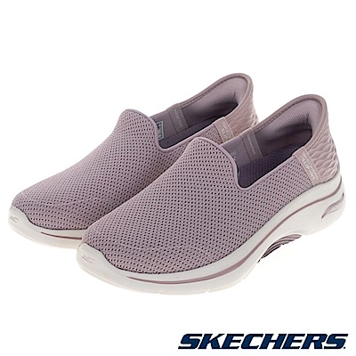 Skechers Go Walk Arch Fit 2.0 [125315WMVE] 女 休閒鞋 寬楦 瞬穿 舒適 紫白