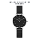 Daniel Wellington DW 手錶 Petite Ashfield 28mm寂靜黑米蘭金屬錶-黑錶盤-銀框 DW00100246 product thumbnail 1