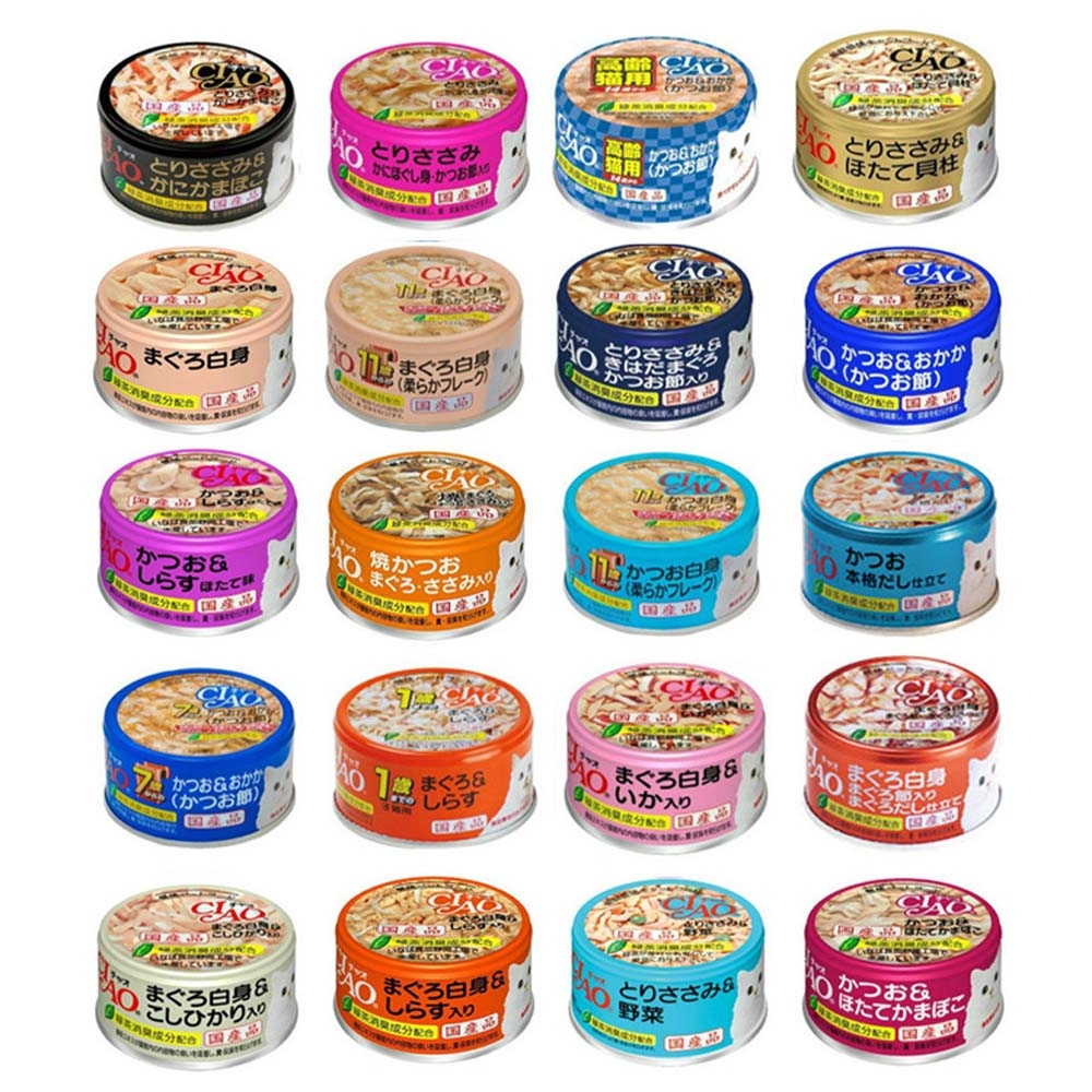 日本CIAO旨定罐系列 85g x 24入組(購買第二件贈送寵物零食x1包)