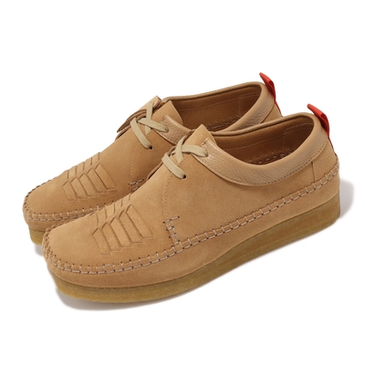 Clarks 休閒鞋 Originals Weaver Weft 男鞋 棕 編織 皮革 英倫風 克拉克 26165827